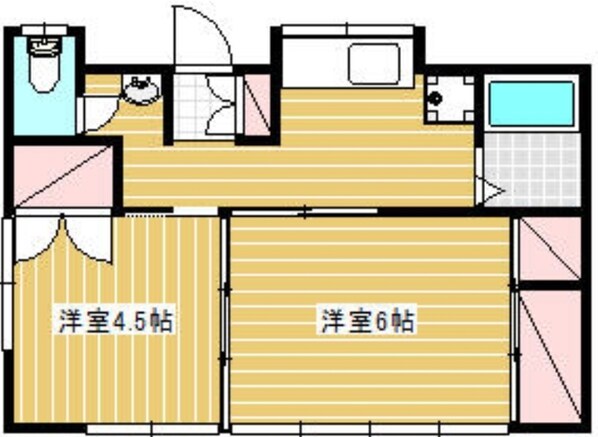 落合貸家 C棟の物件間取画像